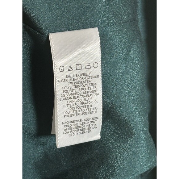 DRESS THE POPULATION Midi Dress Womens Small Green Tiffany One-Shoulder Bow New - Picture 16 of 16